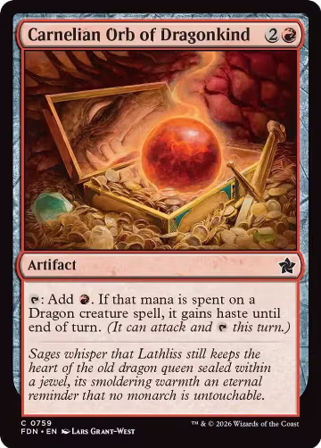 Carnelian Orb of Dragonkind (0759) (759), Foundations — Magic card price