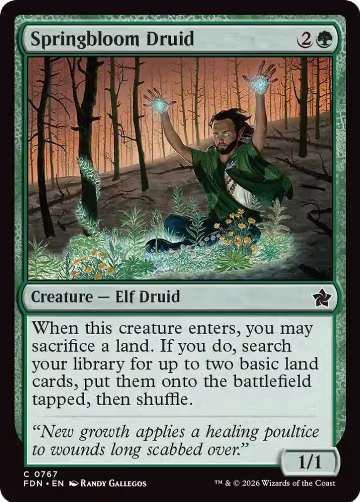 Springbloom Druid (0767) (767), Foundations — Magic card price