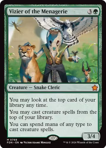 Vizier of the Menagerie (0769) (769), Foundations — Magic card price