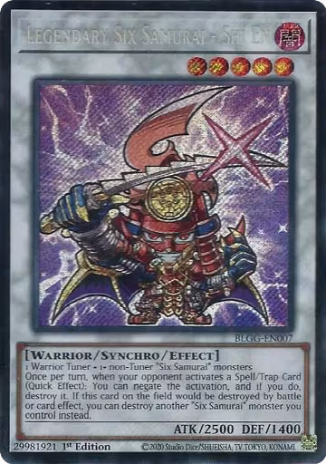 Legendary Six Samurai - Shi En (BLGG-EN007), Battles of Legend: Glorious Gallery — Yu-Gi-Oh! card price