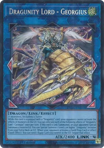 Dragunity Lord - Georgius (BLGG-EN014), Battles of Legend: Glorious Gallery — Yu-Gi-Oh! card price