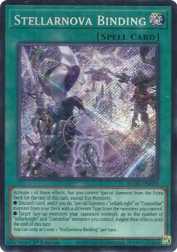 Stellarnova Binding (BLGG-EN020), Battles of Legend: Glorious Gallery — Yu-Gi-Oh! card price