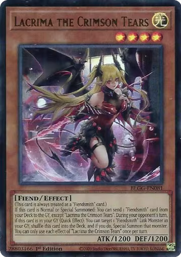 Lacrima the Crimson Tears (BLGG-EN081), Battles of Legend: Glorious Gallery — Yu-Gi-Oh! card price
