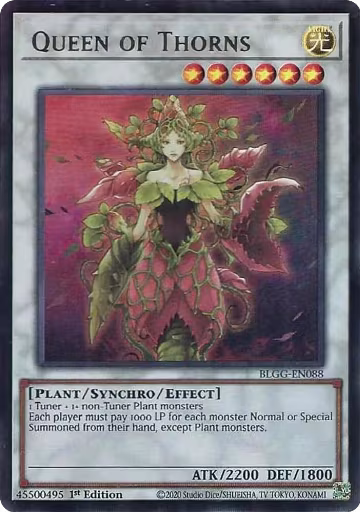 Queen of Thorns (BLGG-EN088), Battles of Legend: Glorious Gallery — Yu-Gi-Oh! card price