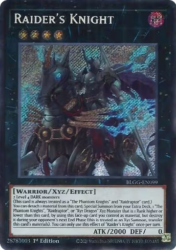 Raider's Knight (BLGG-EN099), Battles of Legend: Glorious Gallery — Yu-Gi-Oh! card price