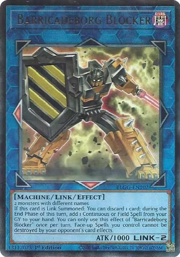 Barricadeborg Blocker (BLGG-EN102), Battles of Legend: Glorious Gallery — Yu-Gi-Oh! card price