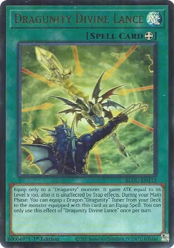 Dragunity Divine Lance (BLGG-EN113), Battles of Legend: Glorious Gallery — Yu-Gi-Oh! card price