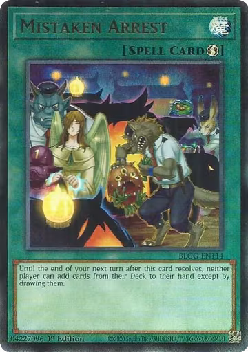 Mistaken Arrest (BLGG-EN114), Battles of Legend: Glorious Gallery — Yu-Gi-Oh! card price