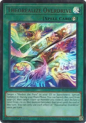 Theorealize Overdrive (BLGG-EN128), Battles of Legend: Glorious Gallery — Yu-Gi-Oh! card price
