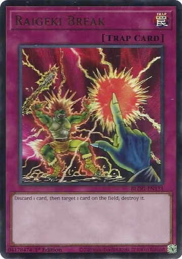 Raigeki Break (BLGG-EN131), Battles of Legend: Glorious Gallery — Yu-Gi-Oh! card price
