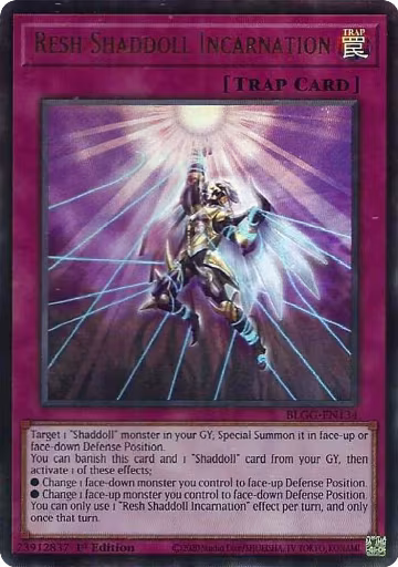 Resh Shaddoll Incarnation (BLGG-EN134), Battles of Legend: Glorious Gallery — Yu-Gi-Oh! card price
