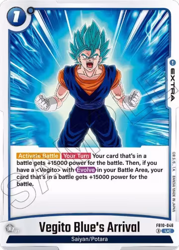 Vegito Blue's Arrival (FB10-046), Cross Force — DB Fusion card price