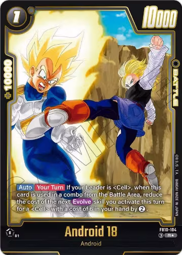 Android 18 - FB10-104 (Alternate Art) (FB10-104), Cross Force — DB Fusion card price