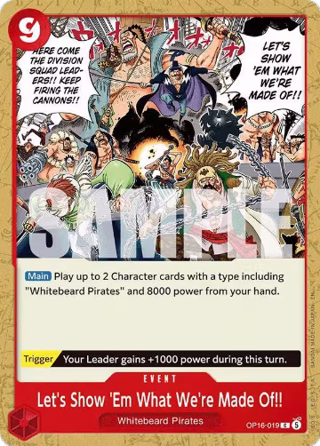 Let's Show 'Em What We're Made Of!! (OP16-019), The Time of Battle — One Piece card price