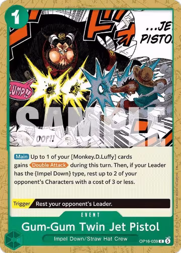 Gum-Gum Twin Jet Pistol (OP16-039), The Time of Battle — One Piece card price