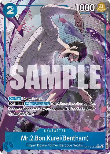 Mr.2.Bon.Kurei(Bentham) (055) (Alternate Art) (OP16-055), The Time of Battle — One Piece card price