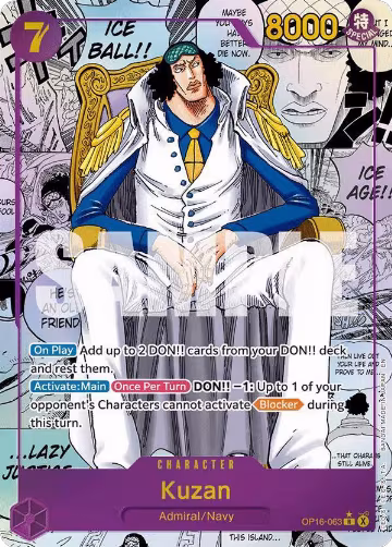 Kuzan (Manga) (OP16-063), The Time of Battle — One Piece card price