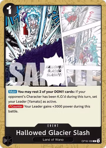 Hallowed Glacier Slash (OP16-100), The Time of Battle — One Piece card price