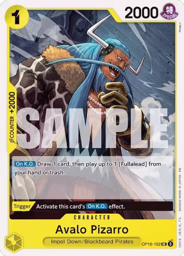 Avalo Pizarro (OP16-102), The Time of Battle — One Piece card price