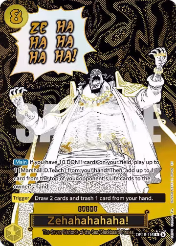 Zehahahahaha! (Alternate Art) (OP16-116), The Time of Battle — One Piece card price