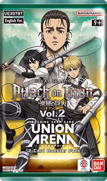 Attack on Titan Vol. 2 - Booster Pack, UEX07BT: Attack on Titan Vol. 2 — Union Arena sealed product price