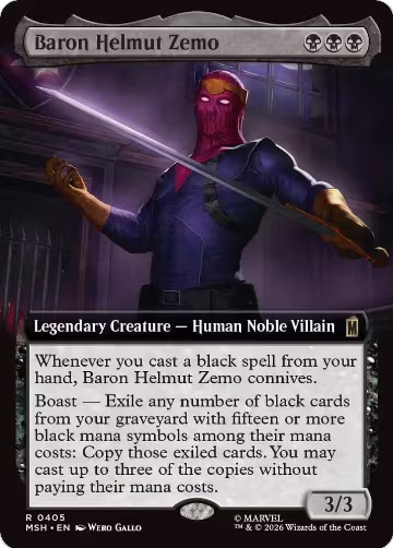 Baron Helmut Zemo (Extended Art) (405), Marvel Super Heroes — Magic card price