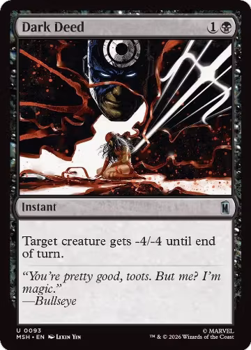 Dark Deed (93), Marvel Super Heroes — Magic card price