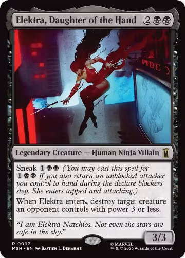 Elektra, Daughter of the Hand (97), Marvel Super Heroes — Magic card price