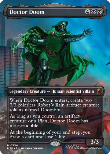 Doctor Doom (Borderless) (0336) (336), Marvel Super Heroes — Magic card price