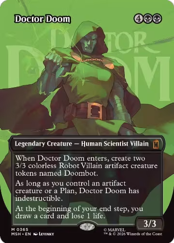 Doctor Doom (Borderless) (0365) (365), Marvel Super Heroes — Magic card price