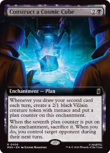 Construct a Cosmic Cube (Extended Art) (406), Marvel Super Heroes — Magic card price