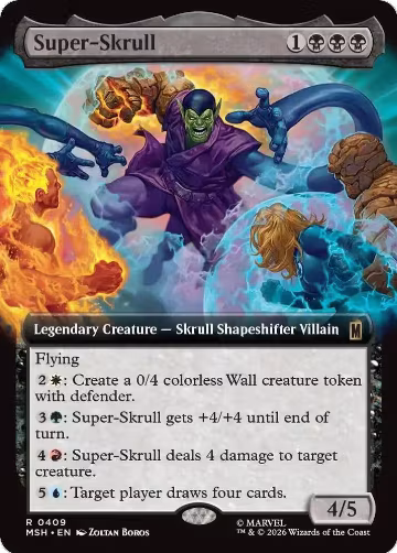 Super-Skrull (Extended Art) (409), Marvel Super Heroes — Magic card price