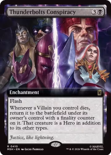 Thunderbolts Conspiracy (Extended Art) (410), Marvel Super Heroes — Magic card price