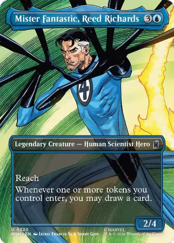 Mister Fantastic, Reed Richards (Borderless) (320), Marvel Super Heroes — Magic card price