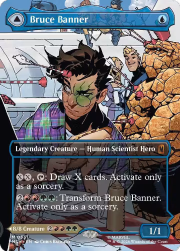 Bruce Banner (Borderless) (0331) (331), Marvel Super Heroes — Magic card price