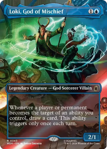Loki, God of Mischief (Borderless) (343), Marvel Super Heroes — Magic card price