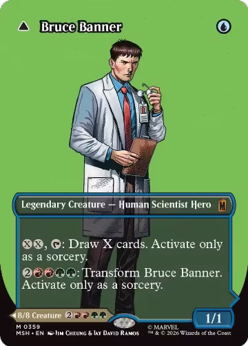 Bruce Banner (Borderless) (0359) (359), Marvel Super Heroes — Magic card price