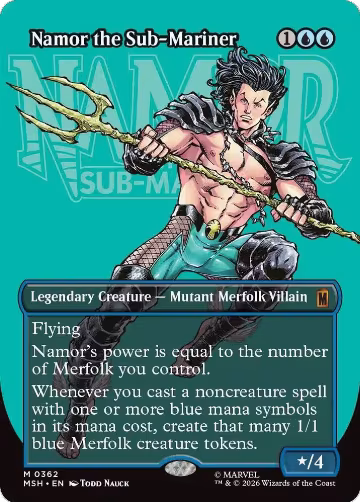 Namor the Sub-Mariner (Borderless) (0362) (362), Marvel Super Heroes — Magic card price