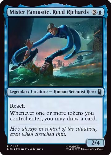 Mister Fantastic, Reed Richards (Surge Foil) (445), Marvel Super Heroes — Magic card price