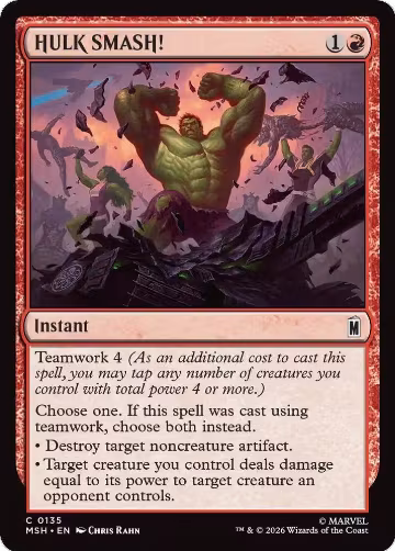 HULK SMASH! (135), Marvel Super Heroes — Magic card price