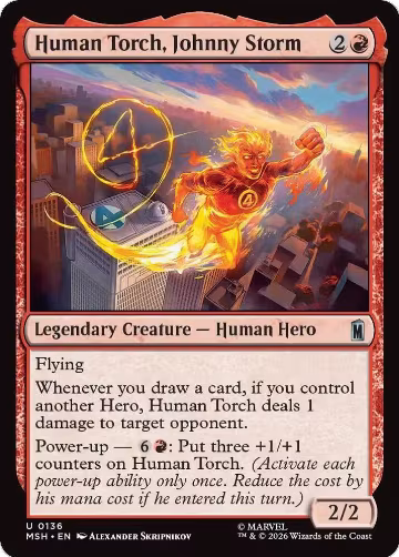 Human Torch, Johnny Storm (136), Marvel Super Heroes — Magic card price