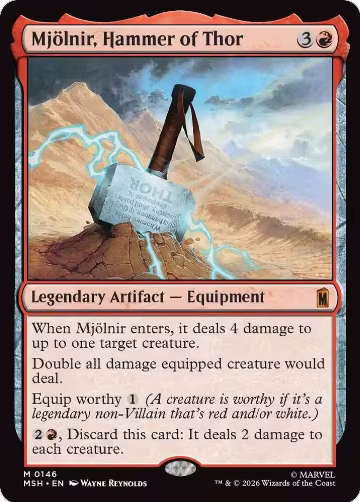 Mjolnir, Hammer of Thor (146), Marvel Super Heroes — Magic card price