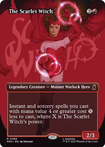 The Scarlet Witch (Borderless) (368), Marvel Super Heroes — Magic card price