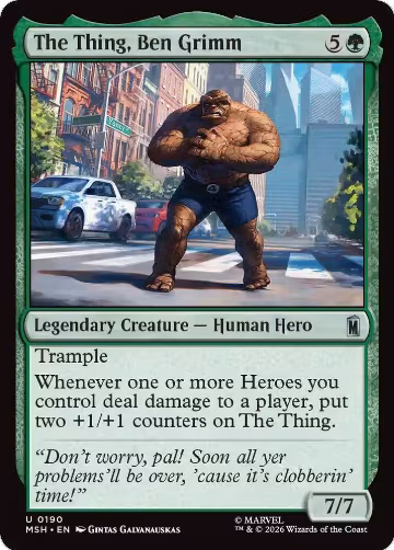The Thing, Ben Grimm (190), Marvel Super Heroes — Magic card price