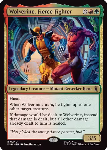 Wolverine, Fierce Fighter (240), Marvel Super Heroes — Magic card price