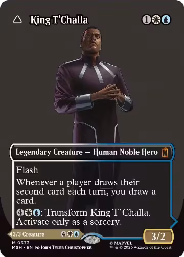 King T'Challa (Borderless) (0373) (373), Marvel Super Heroes — Magic card price