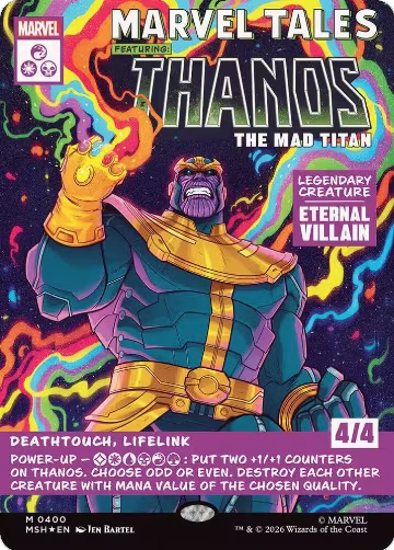 Thanos, The Mad Titan (Borderless) (0400) (400), Marvel Super Heroes — Magic card price