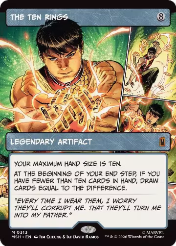 The Ten Rings (Borderless) (313), Marvel Super Heroes — Magic card price