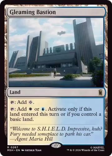 Gleaming Bastion (267), Marvel Super Heroes — Magic card price