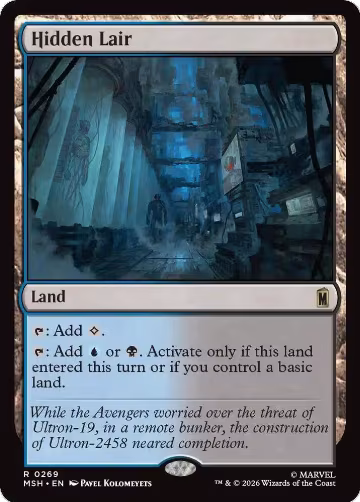 Hidden Lair (269), Marvel Super Heroes — Magic card price